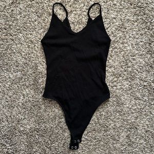 American Eagle Black Ribbed Bodysuit - size Small